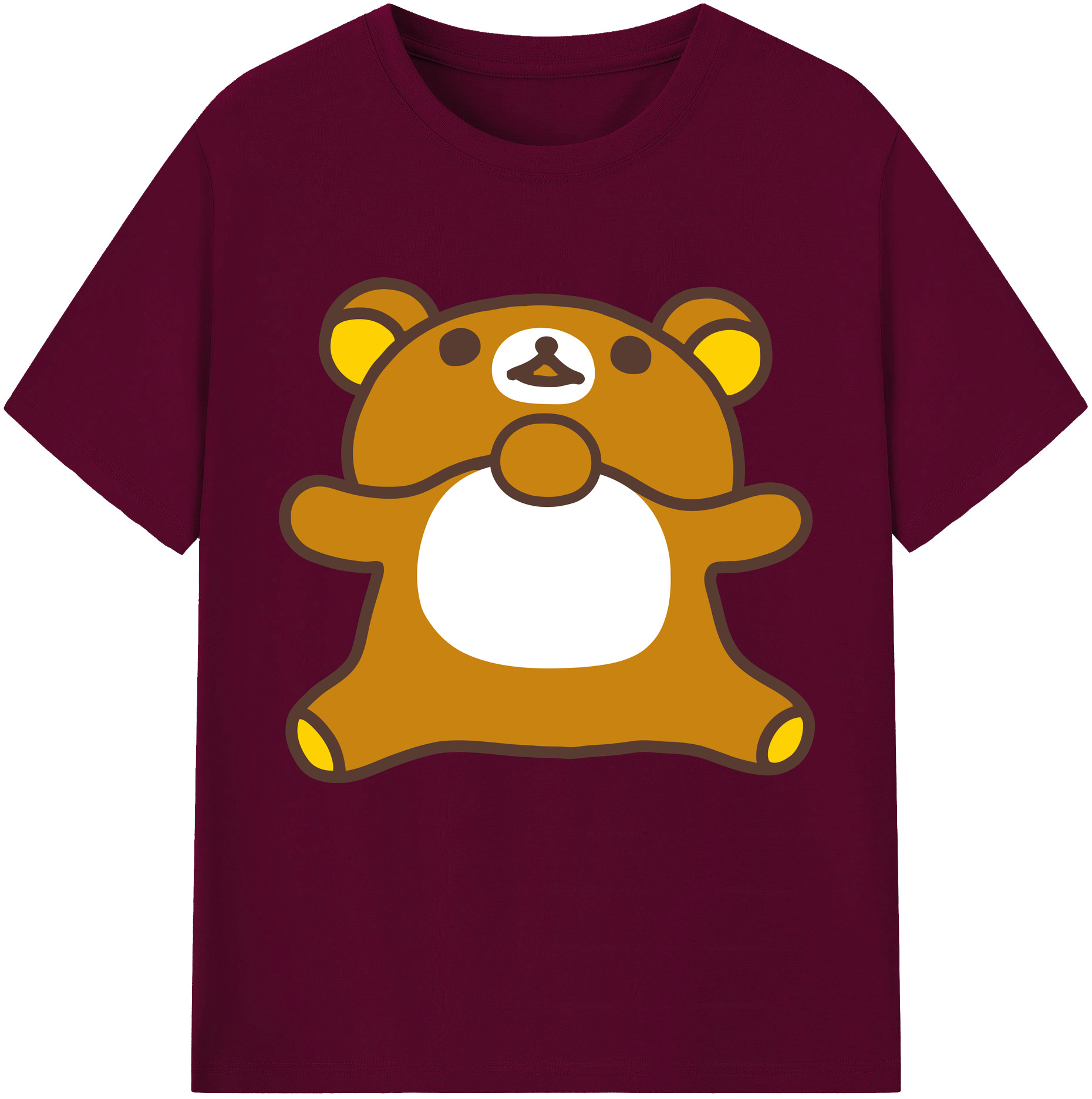 （画像用） リラックマ リラックマ キイロイトリ Rilakkuma Korilakkuma Kiiroitori レディースカジュアルプリントTシャツ（綿100％）